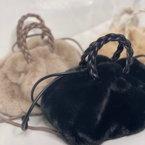 Mini faux fur handbag